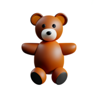 Urso de pelúcia Urso 3d Renderização ícone ilustração png