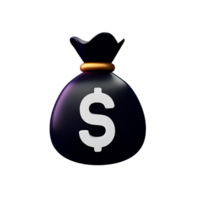 i soldi Borsa 3d interpretazione icona illustrazione png