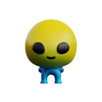 extraterrestre 3d le rendu icône illustration png