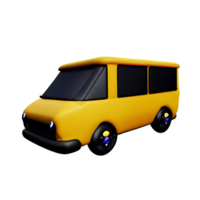 van 3d rendering icon illustration png