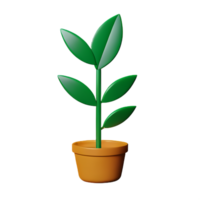 planta 3d icono ilustración png