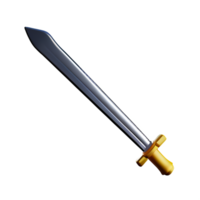 sword 3d rendering icon illustration png