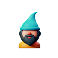 gnome 3d tolkning ikon illustration png