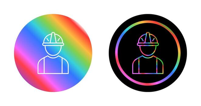 icono de vector de trabajador de construcción