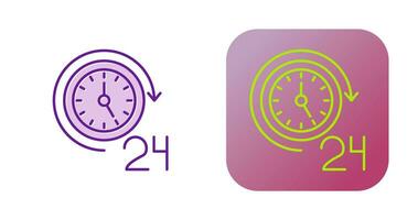 24 Hours Vector Icon