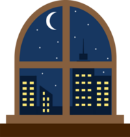 notte città Visualizza a partire dal il finestra png