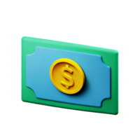 dólar 3d representación icono ilustración png