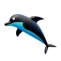 delfín 3d representación icono ilustración png