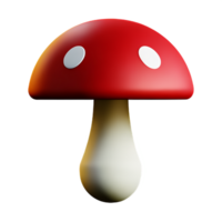 mushroom 3d rendering icon illustration png