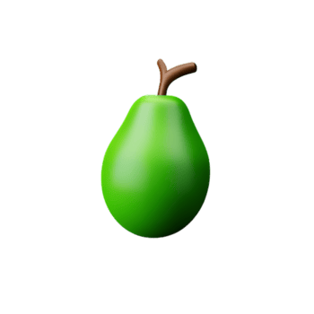 aguacate 3d representación icono ilustración png