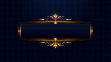 elegant frame design  in gold and black with copy space vector