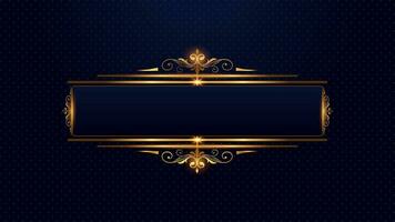 elegant frame design  in gold and black with copy space vector