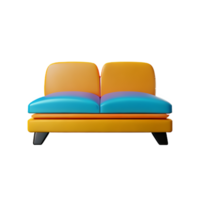 sofa 3d renderen icoon illustratie png