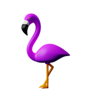 flamingo 3d rendering icon illustration png
