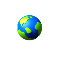 earth 3d icon illustration png