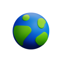 earth 3d icon illustration png