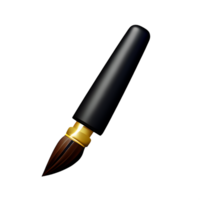 Black brush 3d rendering icon illustration png