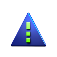 Triangle 3d le rendu icône illustration png