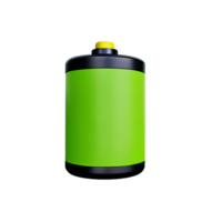 batteri 3d tolkning ikon illustration png