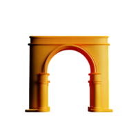 arch 3d rendering icon illustration png