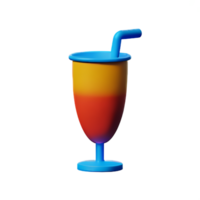 bebida 3d representación icono ilustración png