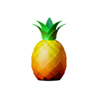 ananas 3d tolkning ikon illustration png