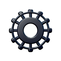 gear 3d rendering icon illustration comma separated, no special characters png