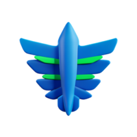 Vleugels 3d renderen icoon illustratie png