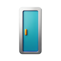 puerta 3d representación icono ilustración png