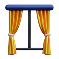 curtain 3d rendering icon illustration png