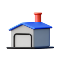 warehouse 3d rendering icon illustration png