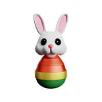 easter bunny  3d rendering icon illustration png