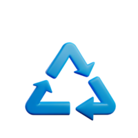 reciclar 3d representación icono ilustración png