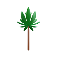 palm leaf 3d rendering icon illustration png