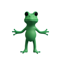 Frosch 3d Rendern Symbol Illustration png