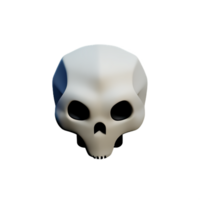 skull 3d icon illustration png