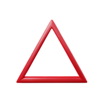 triangle 3d rendering icon illustration png