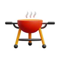 bbq 3d tolkning ikon illustration png