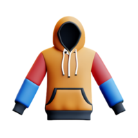 sweat à capuche 3d le rendu icône illustration png