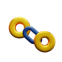 chain 3d rendering icon illustration png