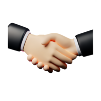 handshake 3d rendering icon illustration png