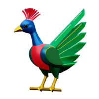 Pfau 3d Rendern Symbol Illustration png