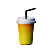 bubble tea 3d rendering icon illustration png