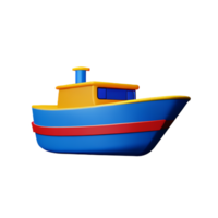 barco 3d Renderização ícone ilustração png