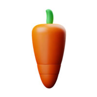 carrot 3d rendering icon illustration png