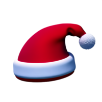 Papa Noel sombrero 3d representación icono ilustración png