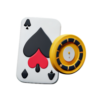 pôquer 3d Renderização ícone ilustração png