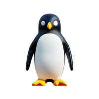 penguin 3d rendering icon illustration png