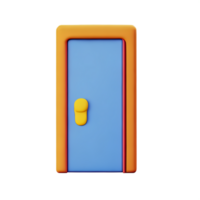 puerta 3d representación icono ilustración png