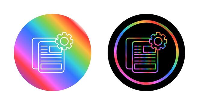 icono de vector de configuración de documento